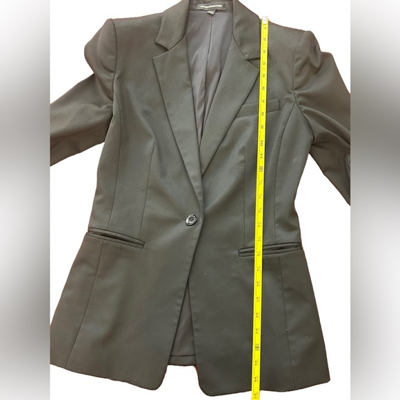 Express Design Studio Black Blazer with shoulder pads and pockets size 4 - Picture 7 of 10